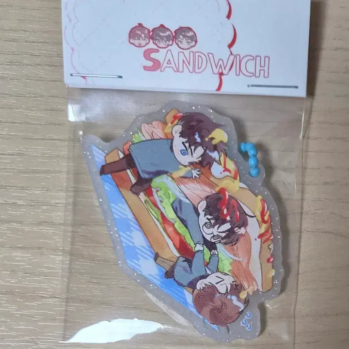 [BUNJANG] Goedamchulgeun Hyunmu 1 Team Sandwich Keyring (Sealed) / 괴담출근 현무1팀 샌드위치 키링 미개봉