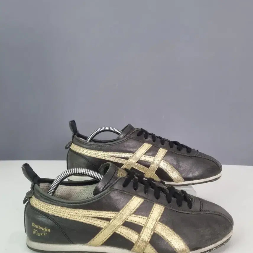 [BUNJANG] Onitsuka Tiger Mexico 66 Black Leather Sneakers / 효자빈티지 260 오니츠카타이거 멕시코66 블랙레더