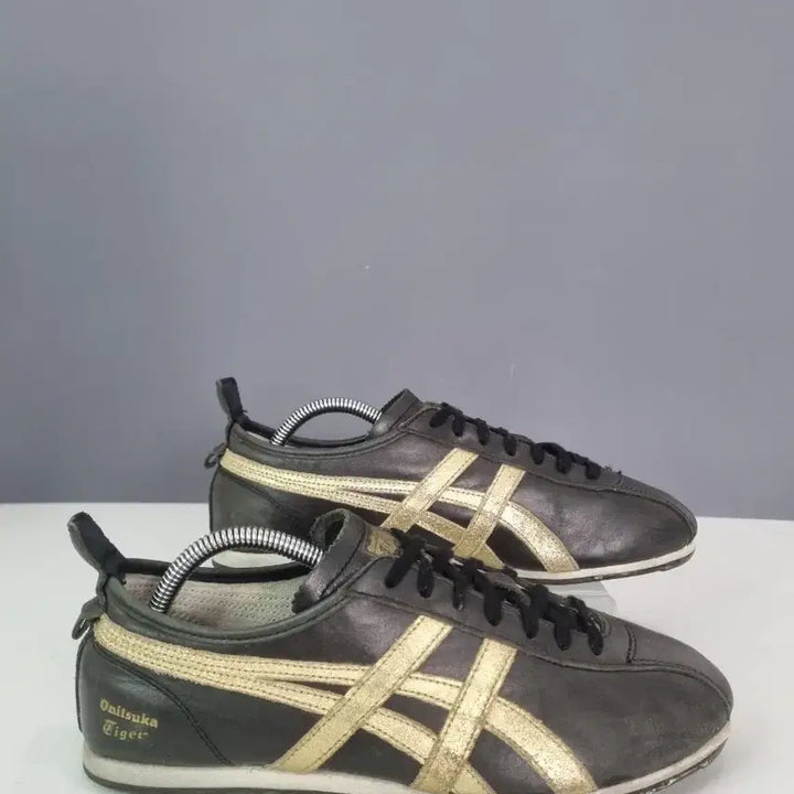 [BUNJANG] Onitsuka Tiger Mexico 66 Black Leather Sneakers / 효자빈티지 260 오니츠카타이거 멕시코66 블랙레더