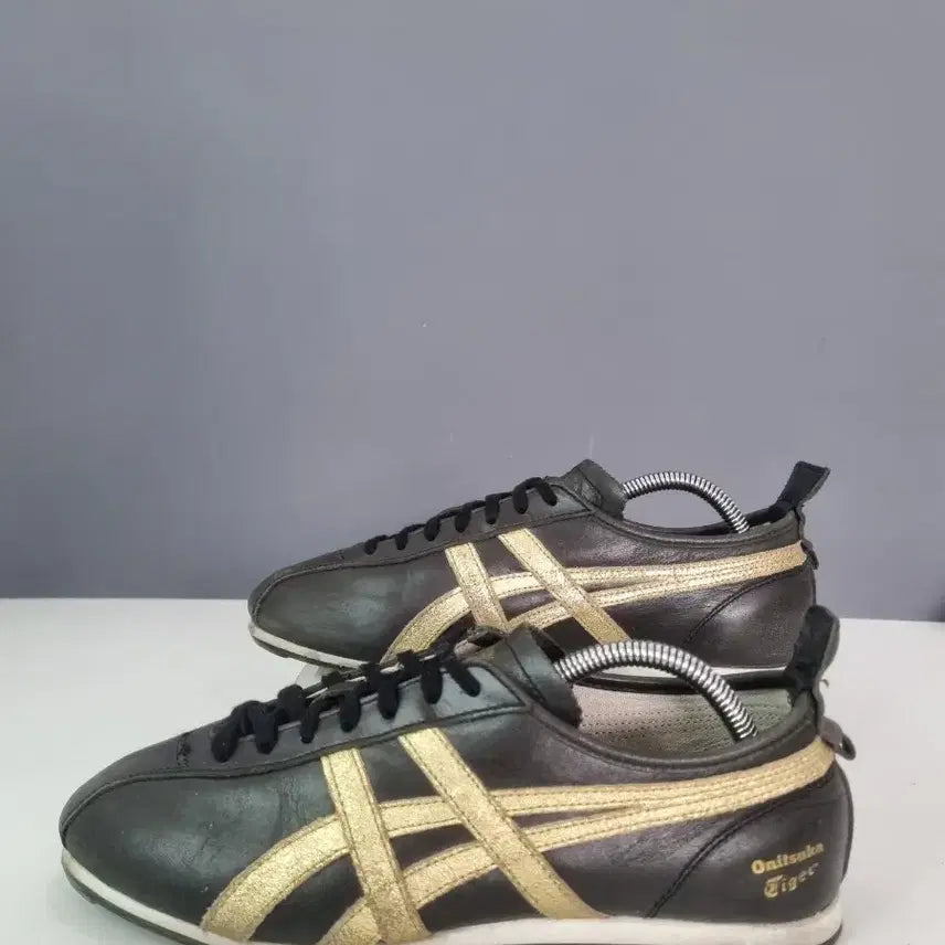 [BUNJANG] Onitsuka Tiger Mexico 66 Black Leather Sneakers / 효자빈티지 260 오니츠카타이거 멕시코66 블랙레더