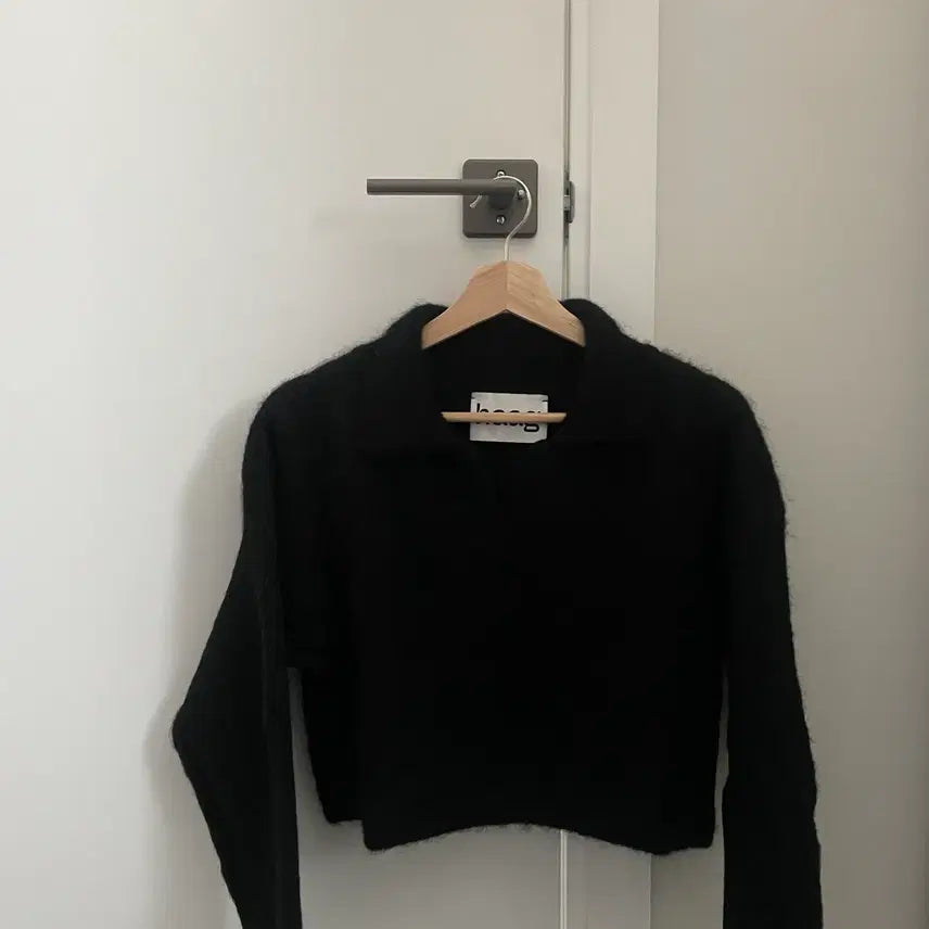 [BUNJANG] Haag Alpaca Crop Knit Sweater / haag 알파카 크롭 니트