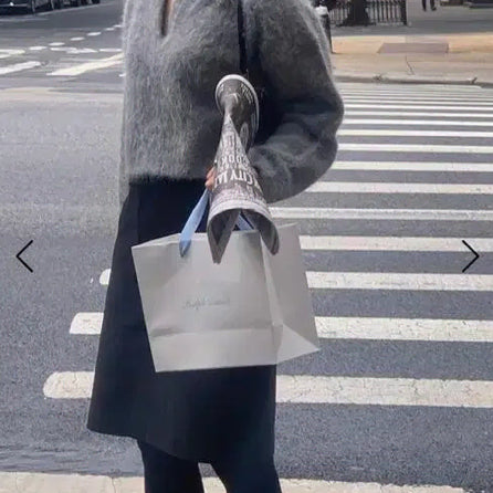 [BUNJANG] Haag Alpaca Crop Knit Sweater / haag 알파카 크롭 니트