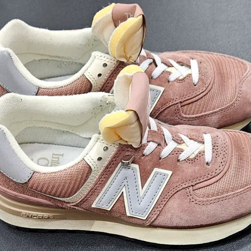 [BUNJANG] New Balance 574 Legacy Brown/Pink Gray Sneakers / 뉴발란스 574 레거시 브라운/핑크 그레이 225mm