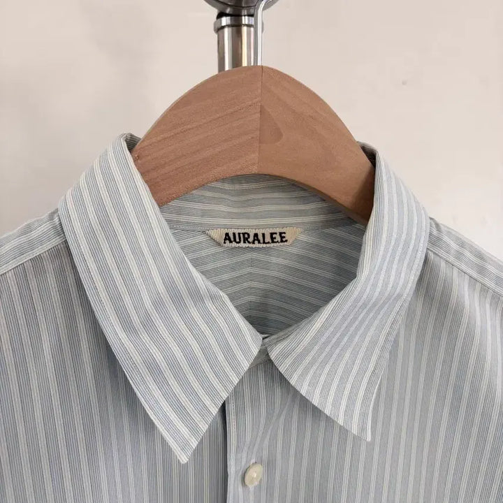 [BUNJANG] Auralee Stripe Overshirt / Auralee 오라리 스트라이프 오버 셔츠