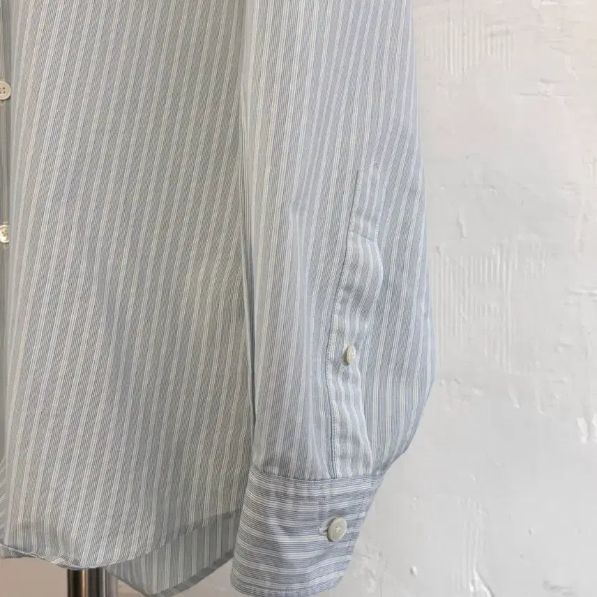 [BUNJANG] Auralee Stripe Overshirt / Auralee 오라리 스트라이프 오버 셔츠