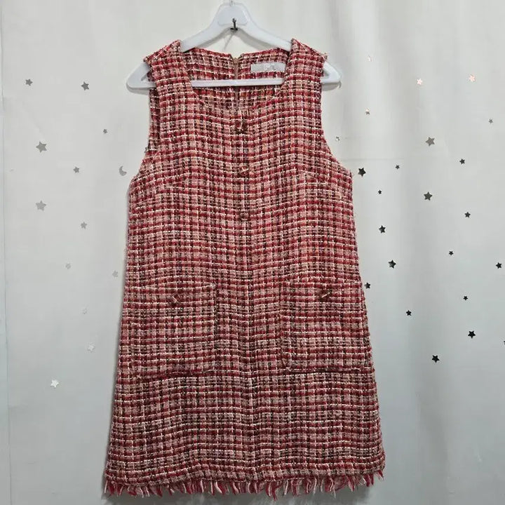 [BUNJANG] 8Seconds Tweed Mini Dress Red Check S / 에잇세컨즈 트위드 미니 원피스 레드 체크 S