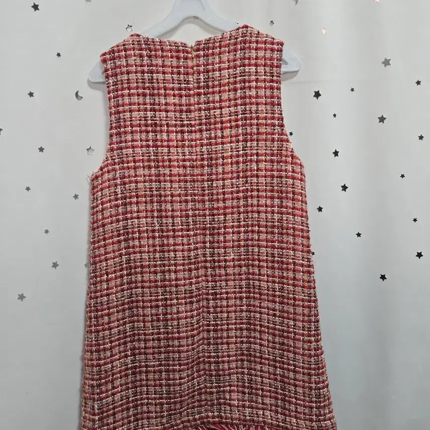 [BUNJANG] 8Seconds Tweed Mini Dress Red Check S / 에잇세컨즈 트위드 미니 원피스 레드 체크 S