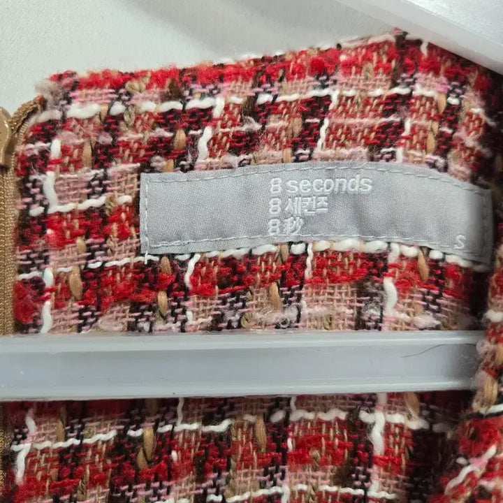 [BUNJANG] 8Seconds Tweed Mini Dress Red Check S / 에잇세컨즈 트위드 미니 원피스 레드 체크 S