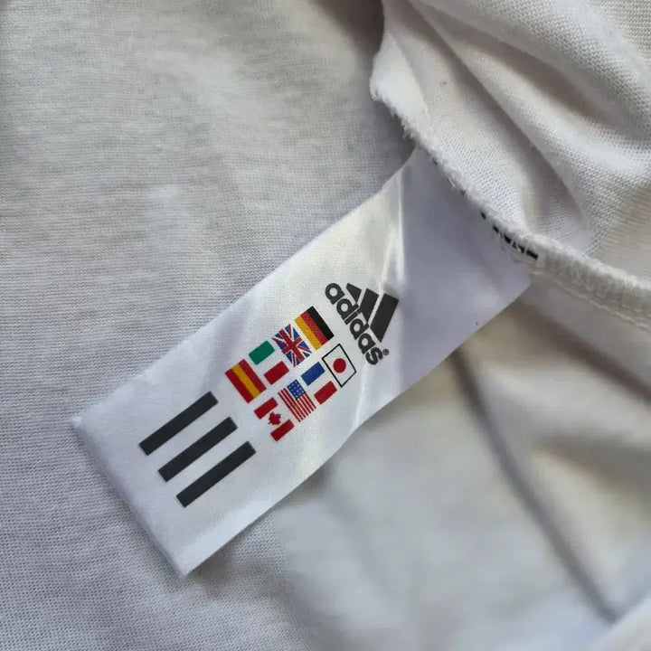 [BUNJANG] Adidas Raglan Long Sleeve T-Shirt (White/Orange) Unisex / 100) 아디다스 래글런 티셔츠 긴팔티 남여공용