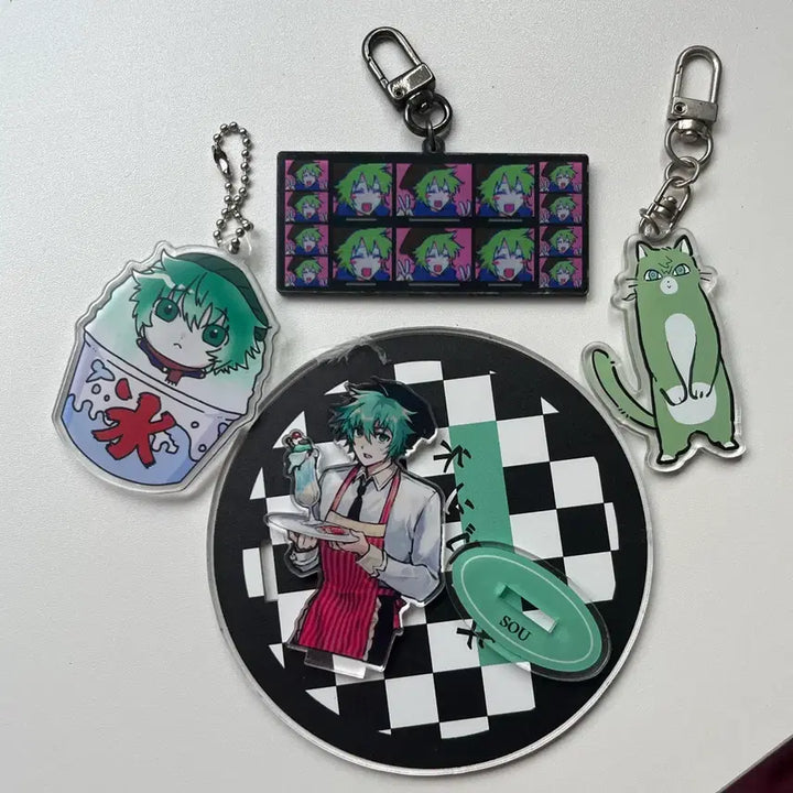 [BUNJANG] Your Turn to Die Sou Midori Acrylic Keyring and Stand / 네가죽어 소우 신 미도리 포카 비공굿 아크릴 키링 스텐드
