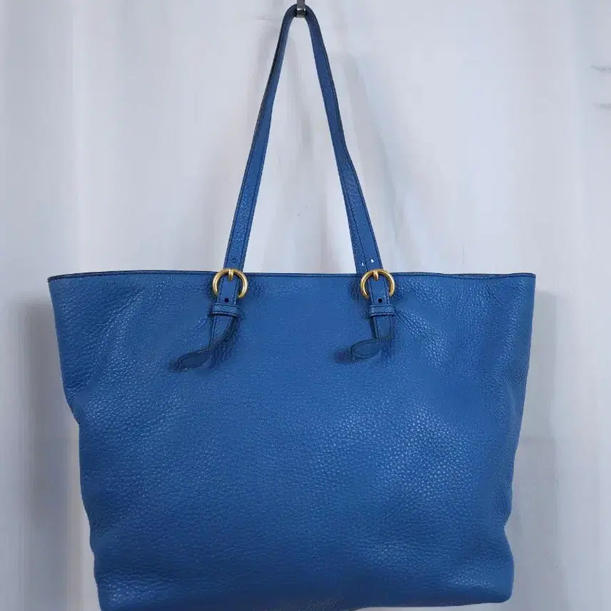 [BUNJANG] Miu Miu Blue Leather Tote Bag / 미우미우 블루 레더 토트백