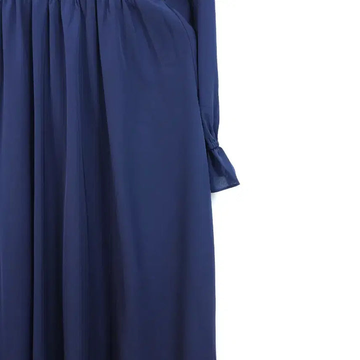 [BUNJANG] Plastic Island Navy Waist Banding Maxi Dress / 플라스틱아일랜드 네이비 허리 밴딩 원피스