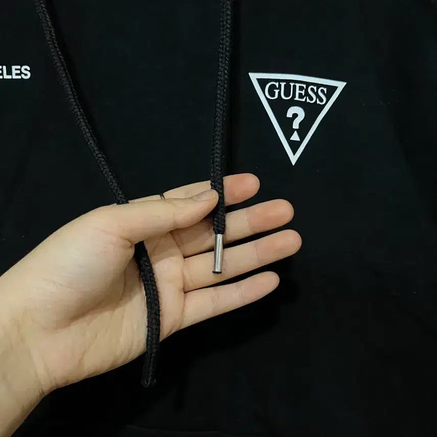 [BUNJANG] Guess Black Logo Hoodie (M) / (M)게스 블랙 로고 후드티
