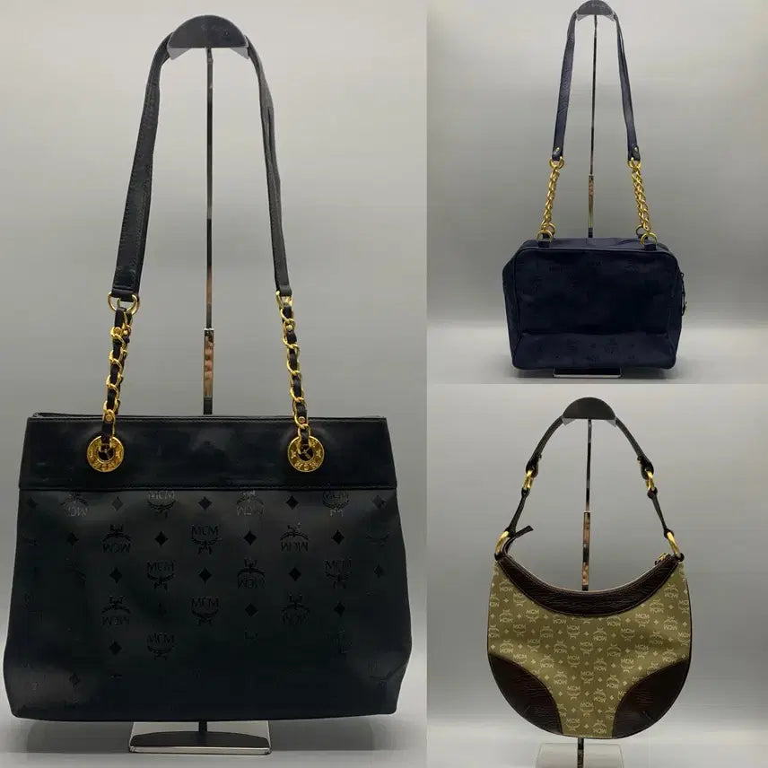 [BUNJANG] MCM Nylon Canvas Shoulder Bag 3-Piece Set / 257000394 엠씨엠 나일론, 캔버스, 숄더백 3set