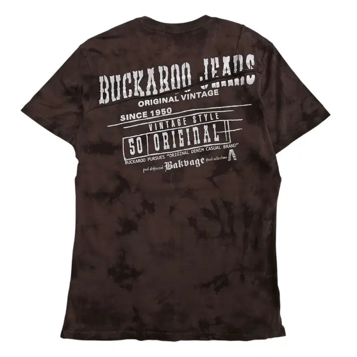 [BUNJANG] Buckaroo Logo Print Cubic Brown Short Sleeve T-shirt L / 버커루 로고 프린팅 큐빅 브라운 반팔 L
