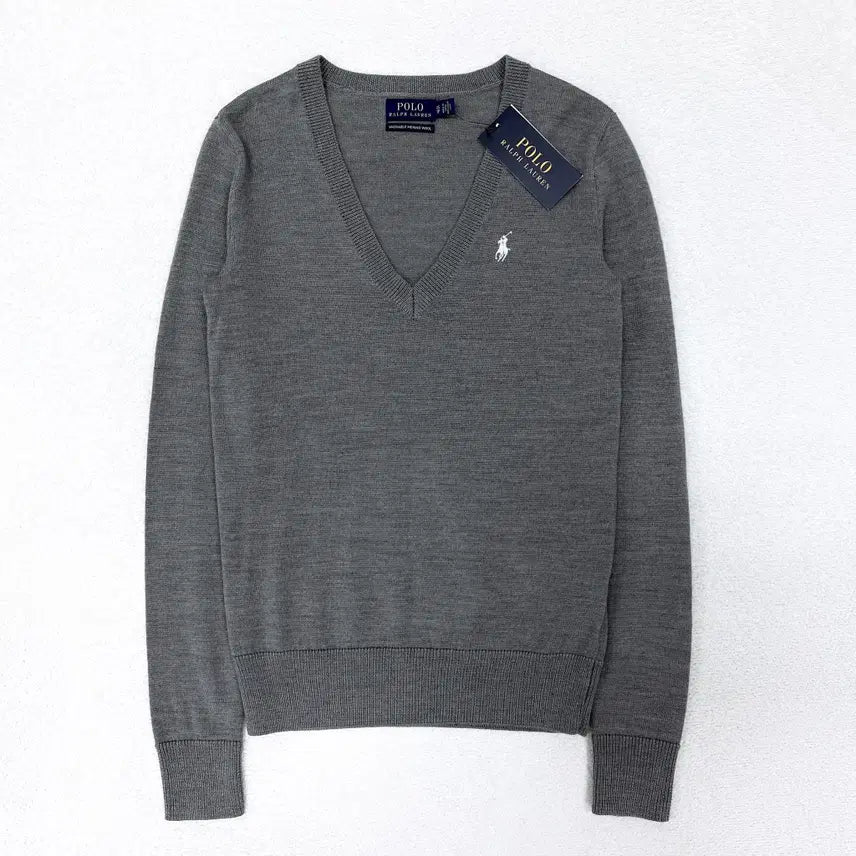 [SOLD OUT] [80] 미사용 폴로 그레이 브이넥 니트