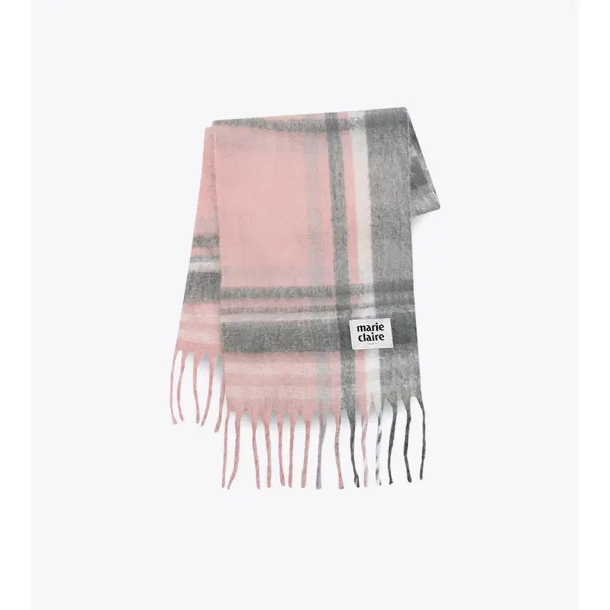 [SOLD OUT] 마리끌레르 핑크 체크 머플러