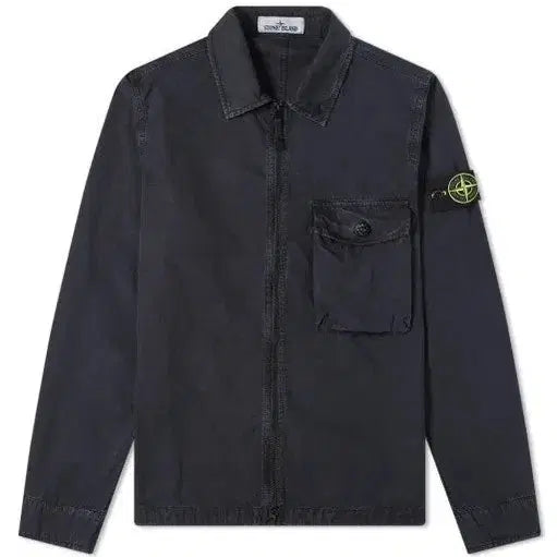 [SOLD OUT] 스톤아일랜드 21ss  올드이펙트 오버셔츠 블랙 L