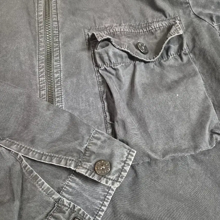 [SOLD OUT] 스톤아일랜드 21ss  올드이펙트 오버셔츠 블랙 L