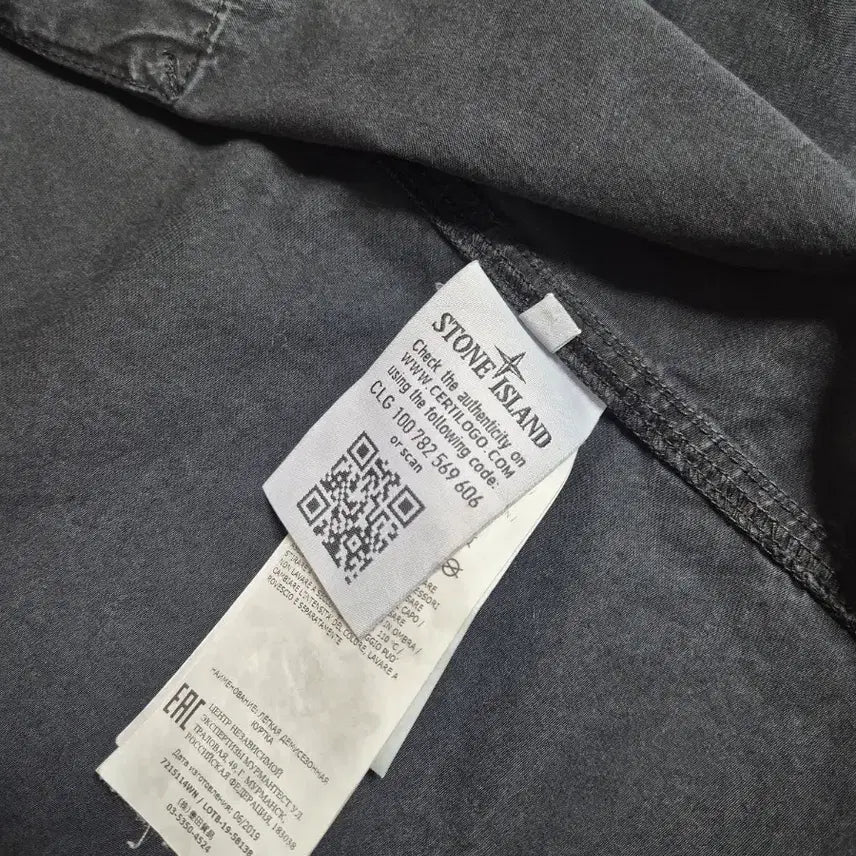 [SOLD OUT] 스톤아일랜드 21ss  올드이펙트 오버셔츠 블랙 L