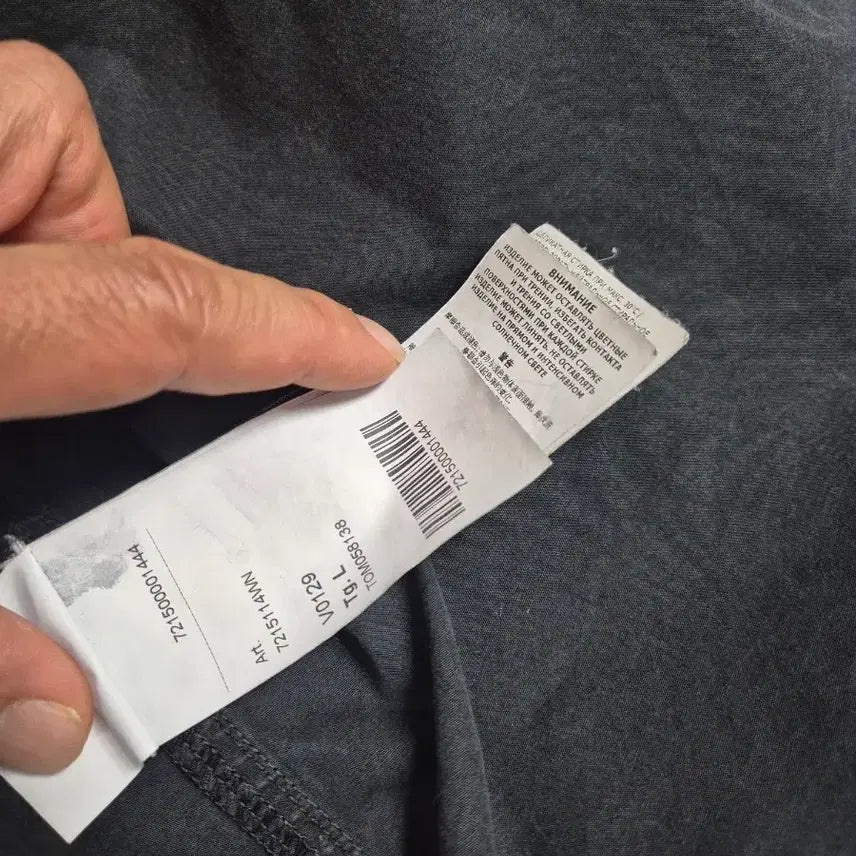 [SOLD OUT] 스톤아일랜드 21ss  올드이펙트 오버셔츠 블랙 L