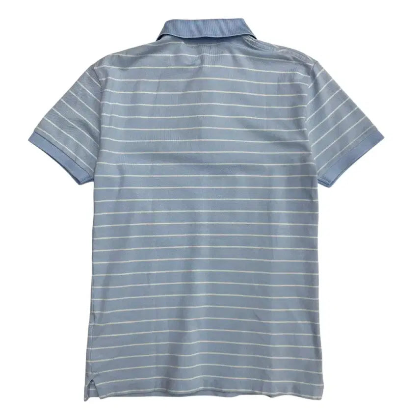 [BUNJANG] Polo Ralph Lauren Navy Pony Sky Blue Collar Short Sleeve Shirt XS / 폴로 랄프로렌 네이비포니 소라 카라반팔 XS