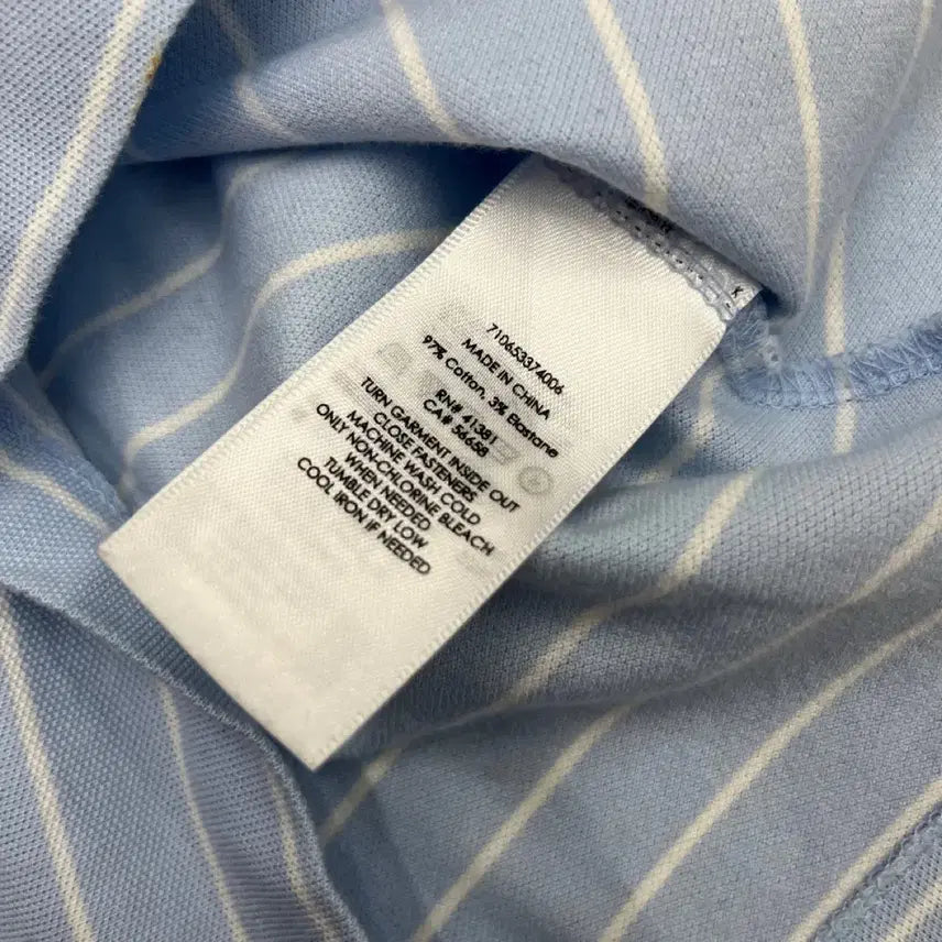 [BUNJANG] Polo Ralph Lauren Navy Pony Sky Blue Collar Short Sleeve Shirt XS / 폴로 랄프로렌 네이비포니 소라 카라반팔 XS