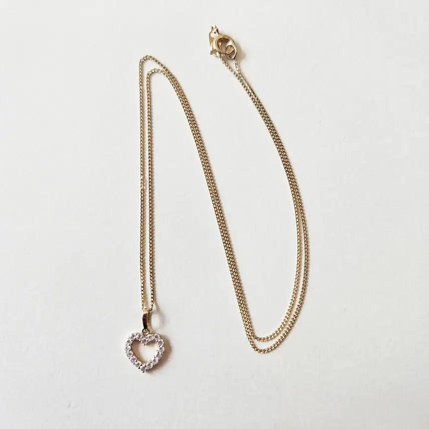 [SOLD OUT] 하트 규빅 목걸이 하트 팬던트 목걸이