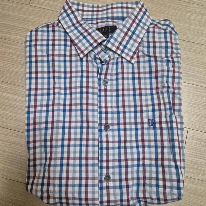 [SOLD OUT] 닥스 면 폴리 체크 반팔 셔츠 110사이즈