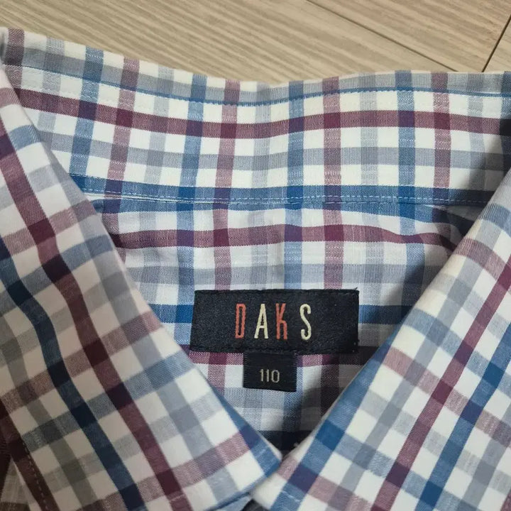 [SOLD OUT] 닥스 면 폴리 체크 반팔 셔츠 110사이즈