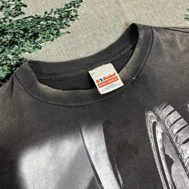 [BUNJANG] Saint Michael Furious 7 Short Sleeve T-shirt / 세인트 미카엘 x 분노의 질주 퓨리어스 7 숏슬리브 티셔츠 블랙