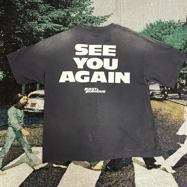 [BUNJANG] Saint Michael Furious 7 Short Sleeve T-shirt / 세인트 미카엘 x 분노의 질주 퓨리어스 7 숏슬리브 티셔츠 블랙