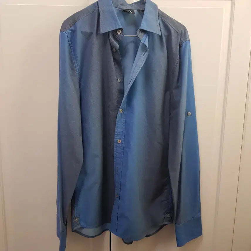 [BUNJANG] Giorgio Armani Blue Shirt / 아르마니 블루 셔츠 90