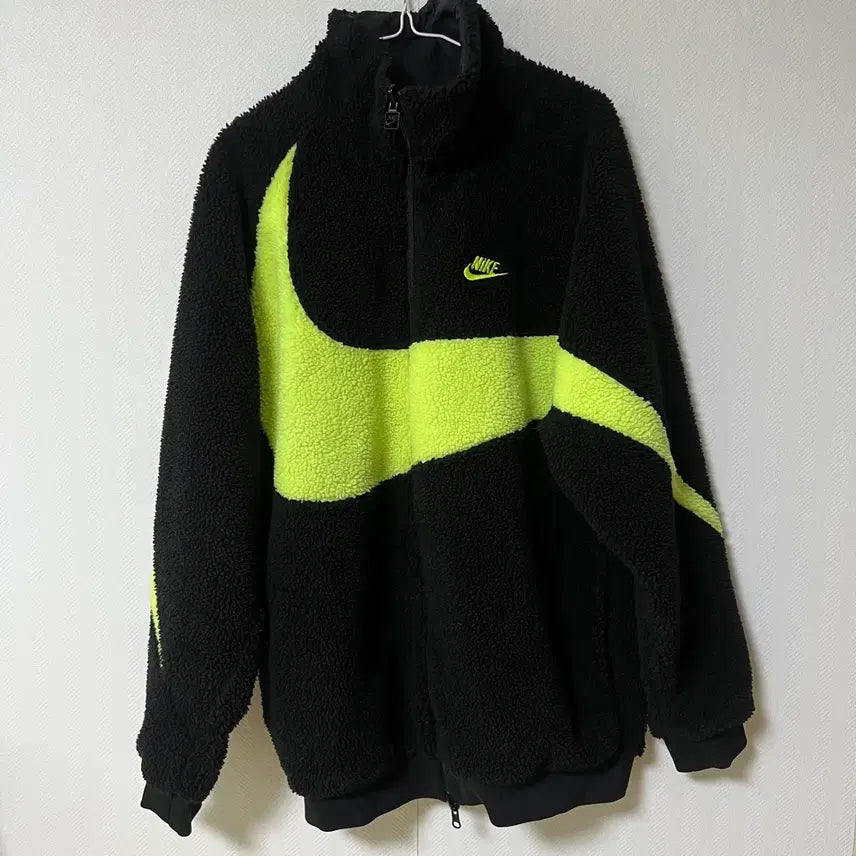 [BUNJANG] Nike Big Swoosh Reversible Jacket Black Volt XL / 나이키 빅스우시 리버시블 자켓 블랙 볼트 xl