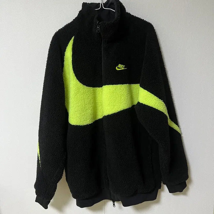 [BUNJANG] Nike Big Swoosh Reversible Jacket Black Volt XL / 나이키 빅스우시 리버시블 자켓 블랙 볼트 xl