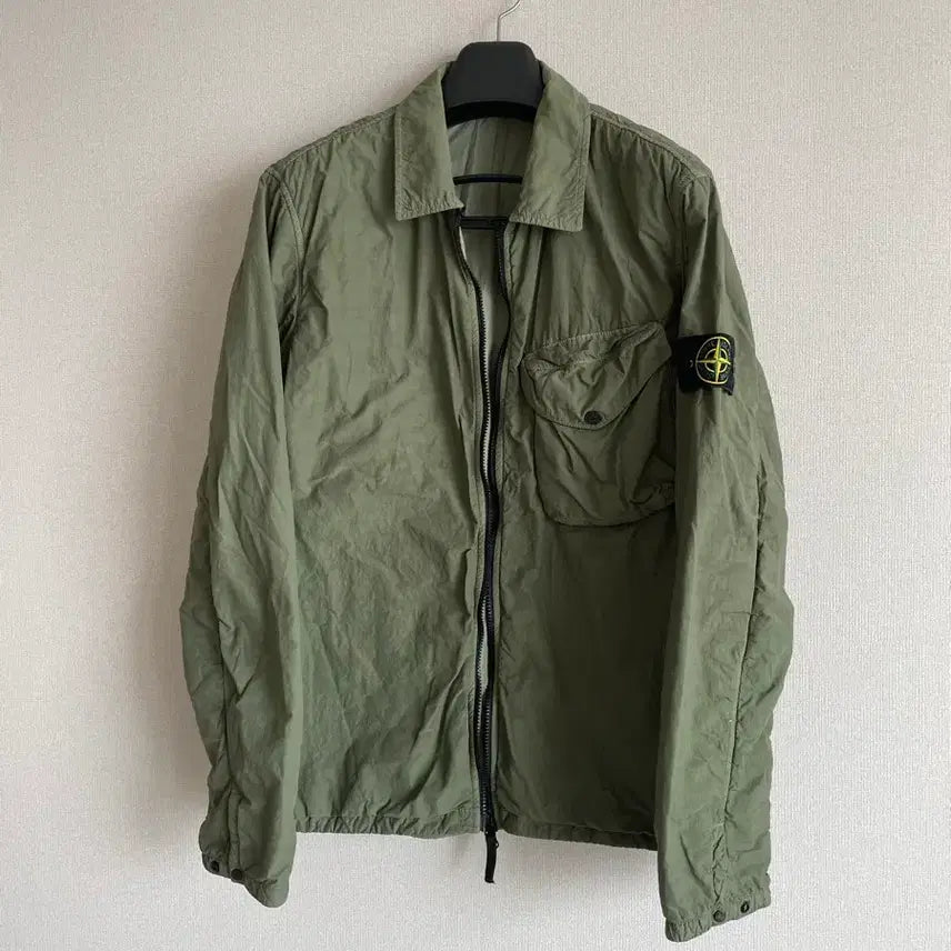 [SOLD OUT] 스톤아일랜드 21fw 나슬란 폴라텍 오버셔츠 자켓 xl 카키