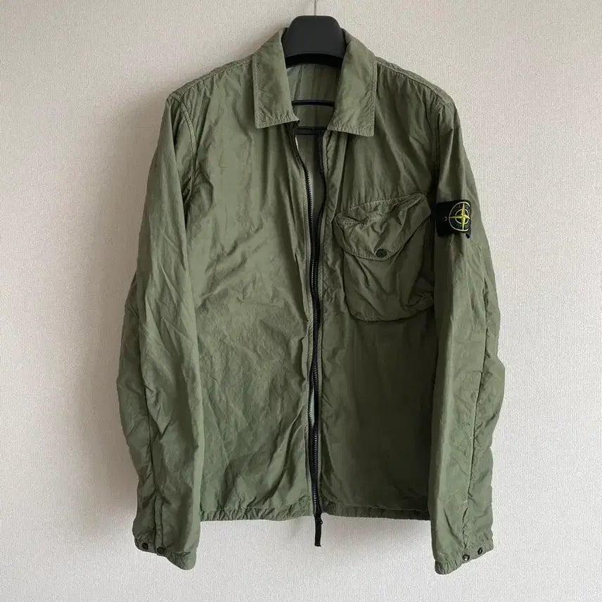 [SOLD OUT] 스톤아일랜드 21fw 나슬란 폴라텍 오버셔츠 자켓 xl 카키