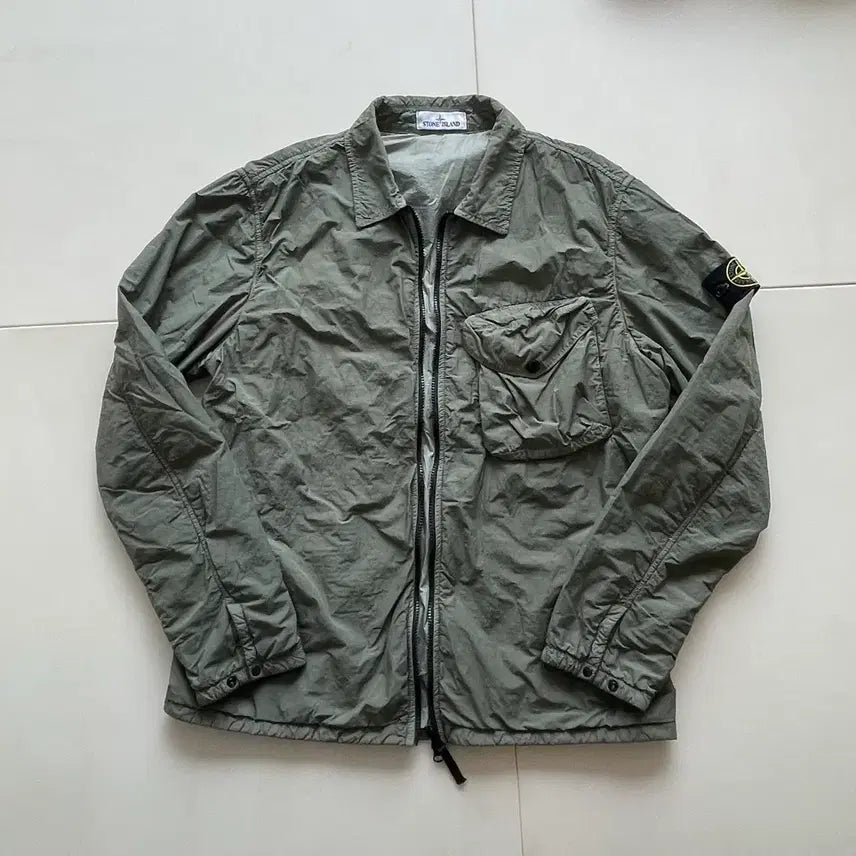 [SOLD OUT] 스톤아일랜드 21fw 나슬란 폴라텍 오버셔츠 자켓 xl 카키