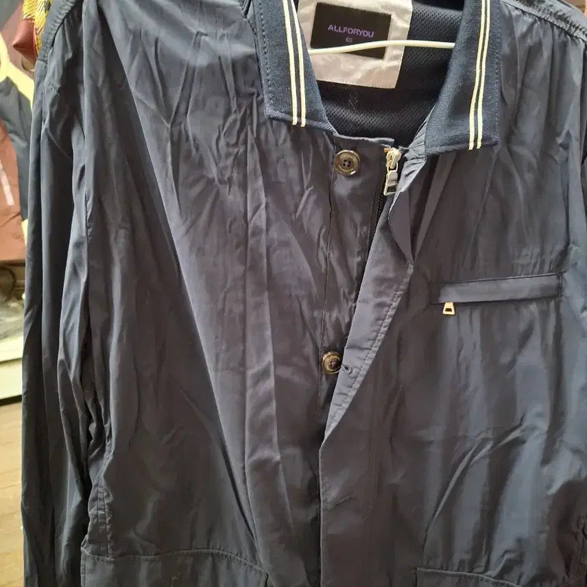[BUNJANG] ALLFORYOU Navy Windbreaker Jacket Size 105 / ALLFORYOU 네이비 바람막이 105