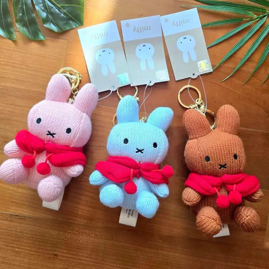[BUNJANG] Miffy Knit Cape Doll Keyring / (새상품) 미피 니트 망토 인형 키링 3종