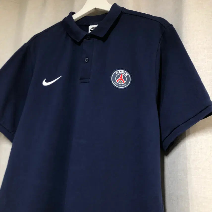 [BUNJANG] Nike Paris Saint-Germain Polo Shirt Navy M / 나이키 파리 PSG 생제르맹 폴로 셔츠 반팔 PK 티셔츠 네이비 M
