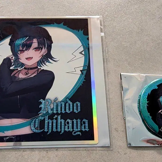 [BUNJANG] Hololive Rindo Chihaya Marui Shikishi &amp; Can Badge Set / 홀로라이브 린도 치하야 마루이 색지 캔뱃지 세트