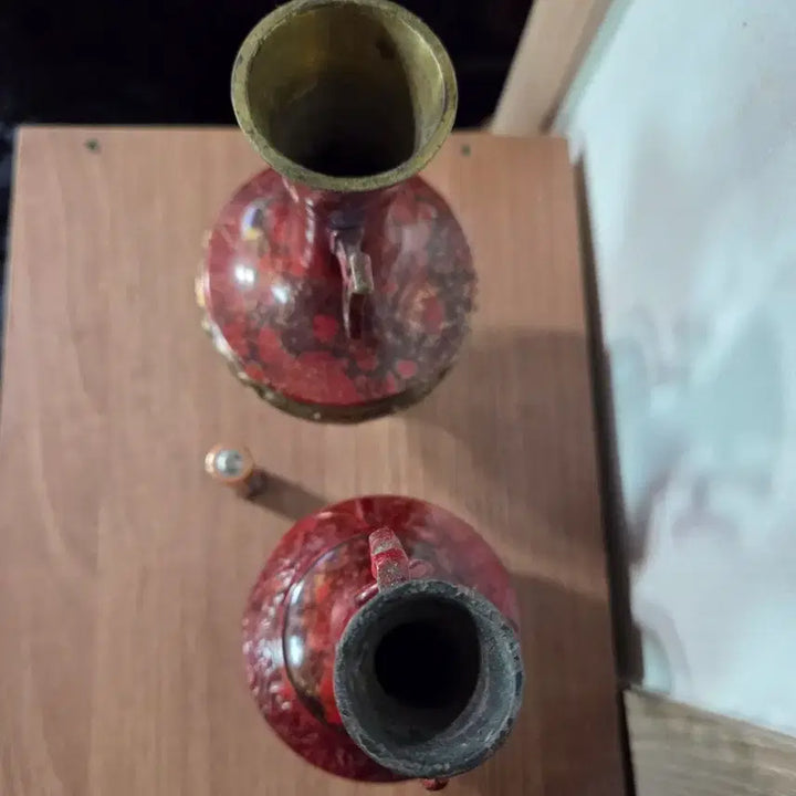 [BUNJANG] Antique Brass Vase Set / 황동 엔틱 꽃병 2개(골동품)