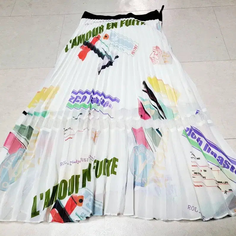 [BUNJANG] DeWL Pleated Banding Skirt / 듀엘 화이트 플리츠 밴딩스커트 폴1311/d