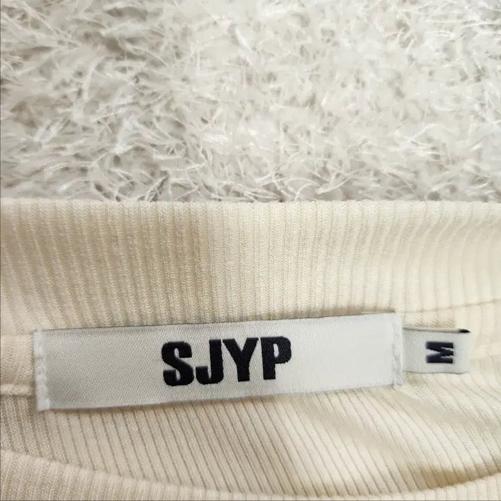 [BUNJANG] SJYP Slim Ribbed Long Sleeve Top / SJYP 한섬 정품 여성 레이온 혼방 슬림 골지 긴팔 티셔츠 M