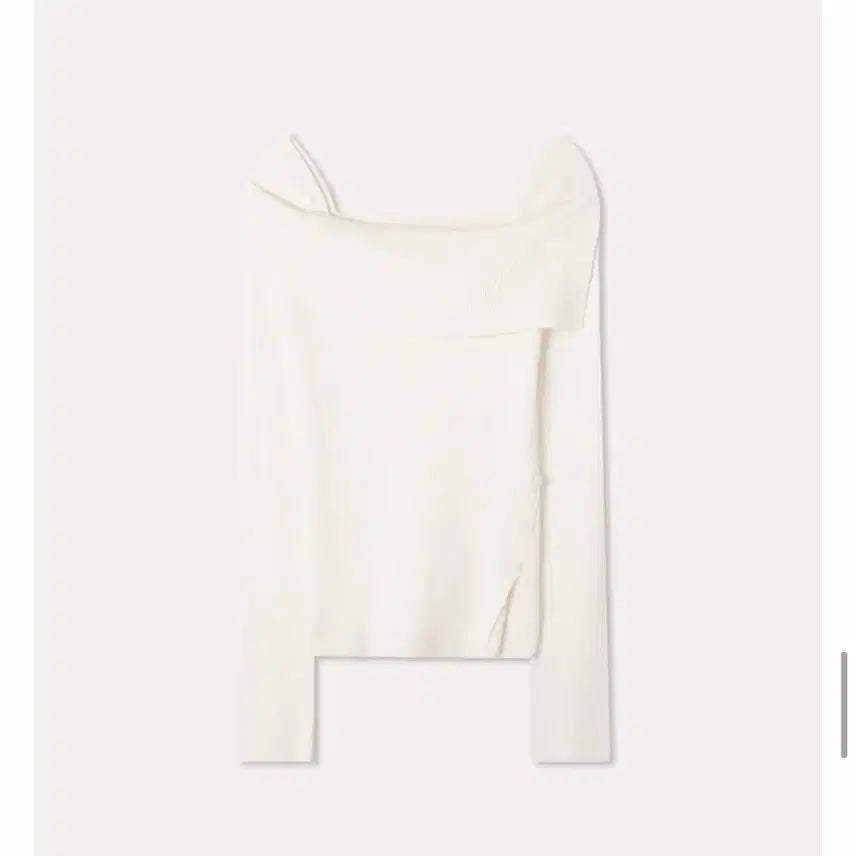 [BUNJANG] MIXXO Button Up Asymmetrical Shoulder Pullover Ivory (L) / 새상품 택o) 미쏘 버튼 업 언발숄더 풀오버 아이보리