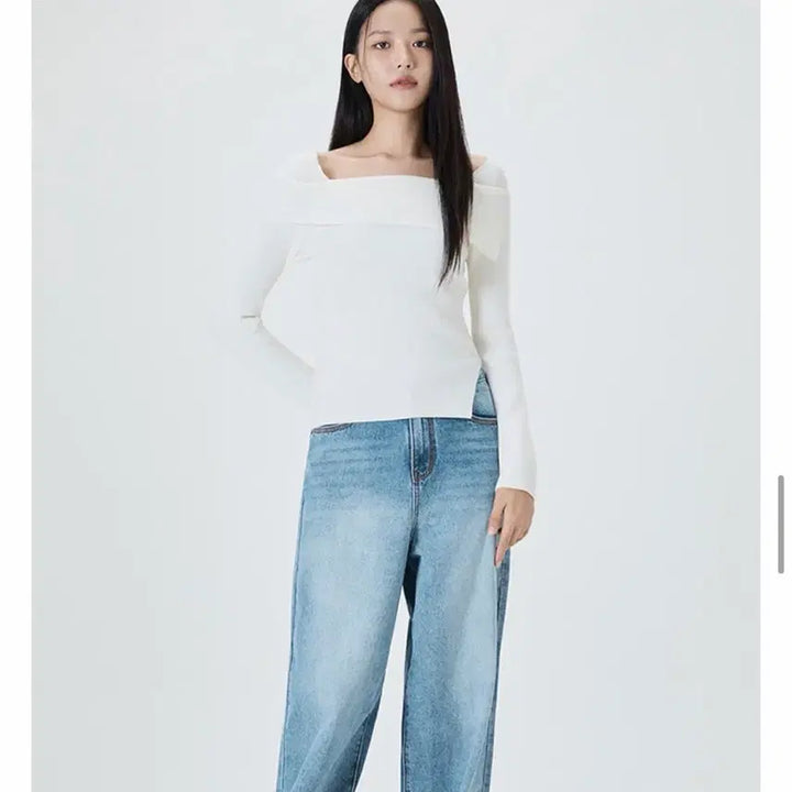 [BUNJANG] MIXXO Button Up Asymmetrical Shoulder Pullover Ivory (L) / 새상품 택o) 미쏘 버튼 업 언발숄더 풀오버 아이보리