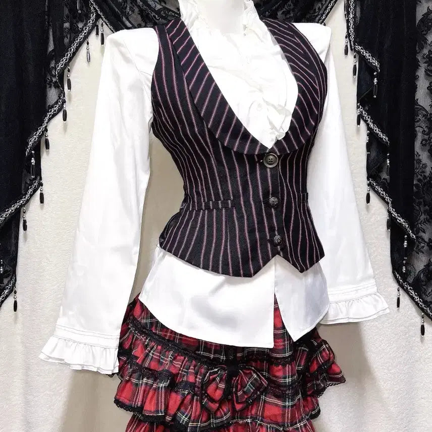 [BUNJANG] Drug Honey Tartan Check Punk Mini Skirt / 드러그허니 타탄체크 캉캉스커트 고스펑크 하라주쿠 갸루 캐캐체 서브컬쳐