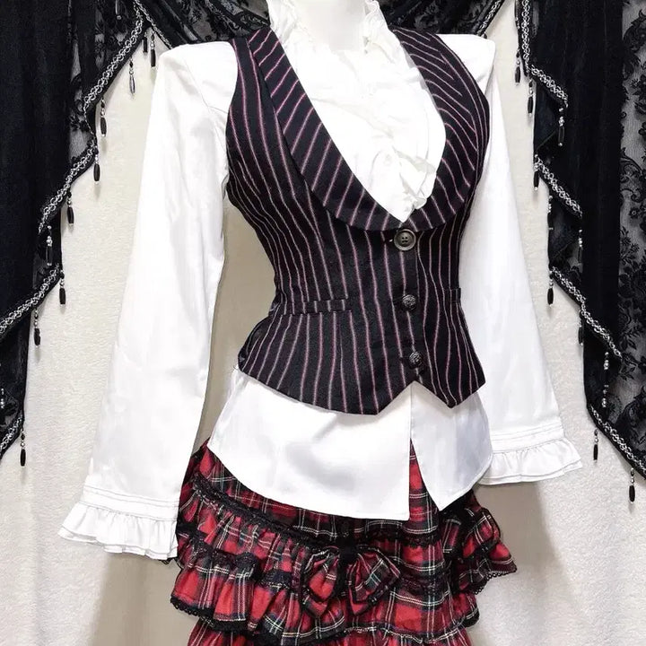 [BUNJANG] Drug Honey Tartan Check Punk Mini Skirt / 드러그허니 타탄체크 캉캉스커트 고스펑크 하라주쿠 갸루 캐캐체 서브컬쳐