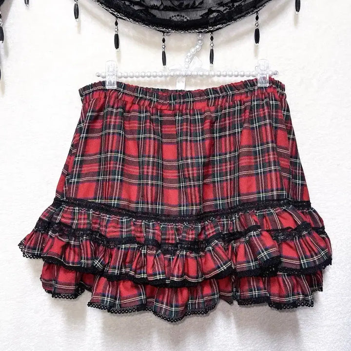 [BUNJANG] Drug Honey Tartan Check Punk Mini Skirt / 드러그허니 타탄체크 캉캉스커트 고스펑크 하라주쿠 갸루 캐캐체 서브컬쳐
